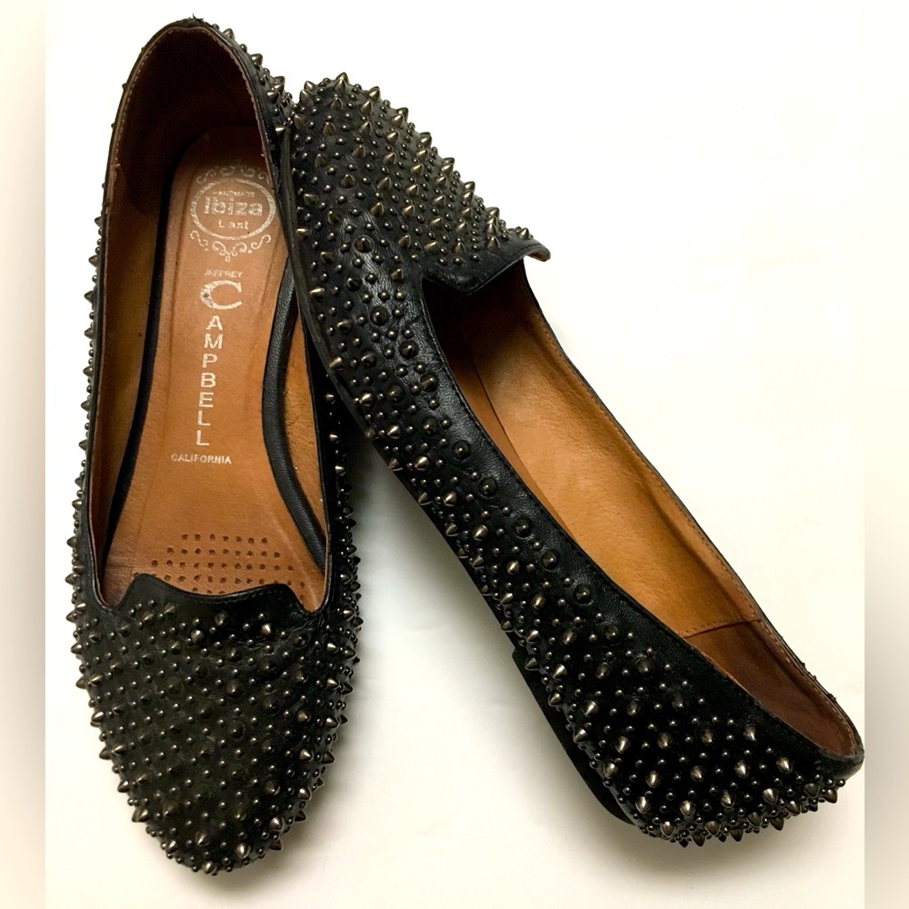 Jeffrey Campbell Spike Slip On Flats Size 8 Black